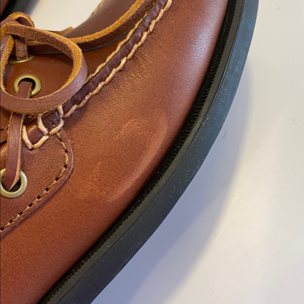 Eastland Men's Yarmouth Tan Leather Boat Shoes Sz 9D.  NWOB.  Box19 - Picture 6 of 8